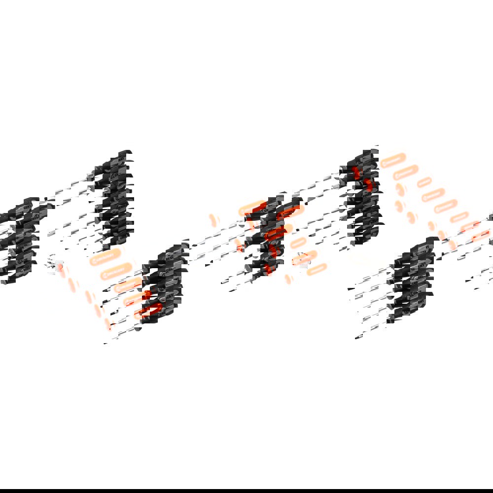 Screwdriver Sets; Screwdriver Types Included: Phillips, Slotted, Torx; Hex ; Container Type: Clamshell ; Tether Style: Not Tether Capable ; Number Of Pieces: 20 ; Insulated: No